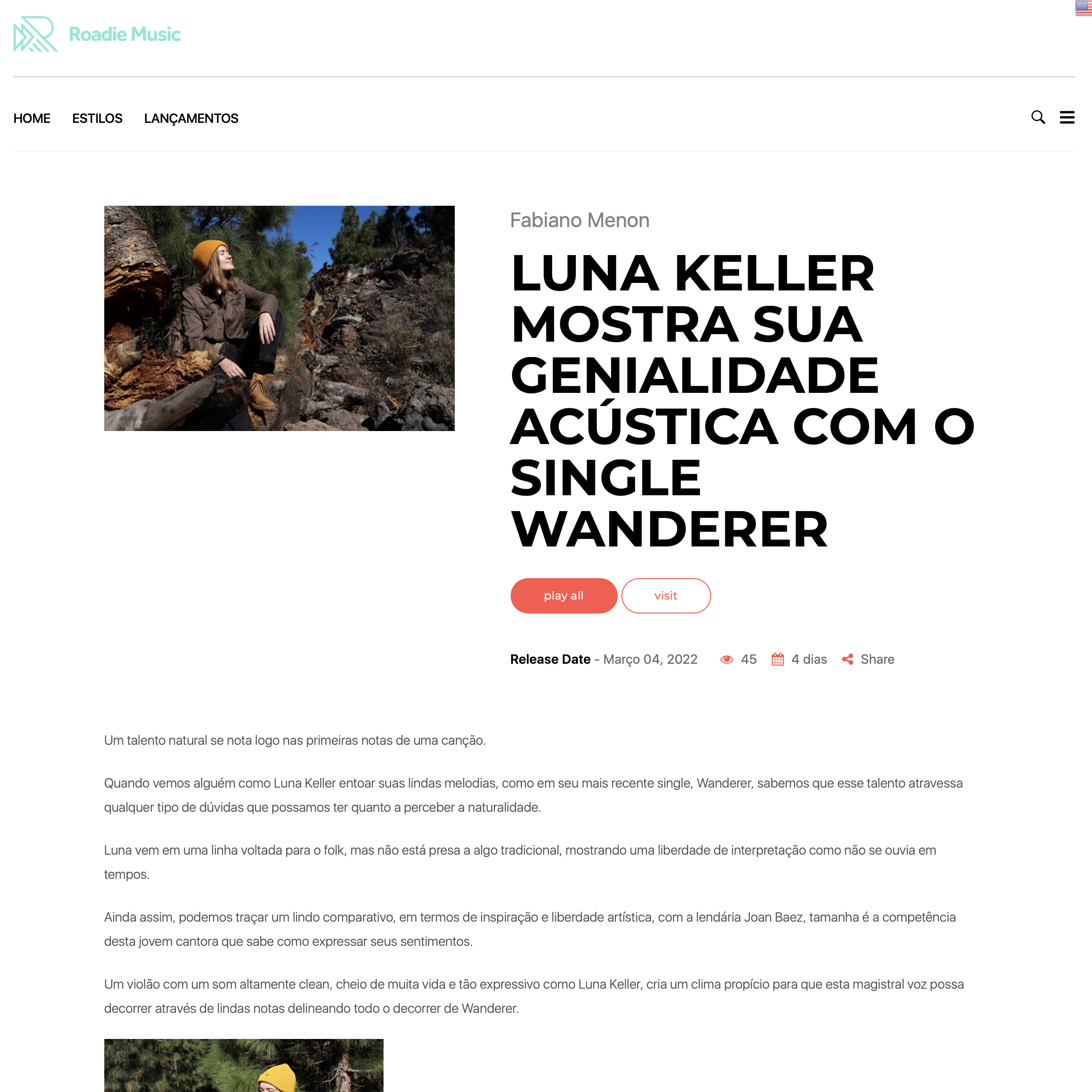 Roadie Music - Wanderer - Luna Keller