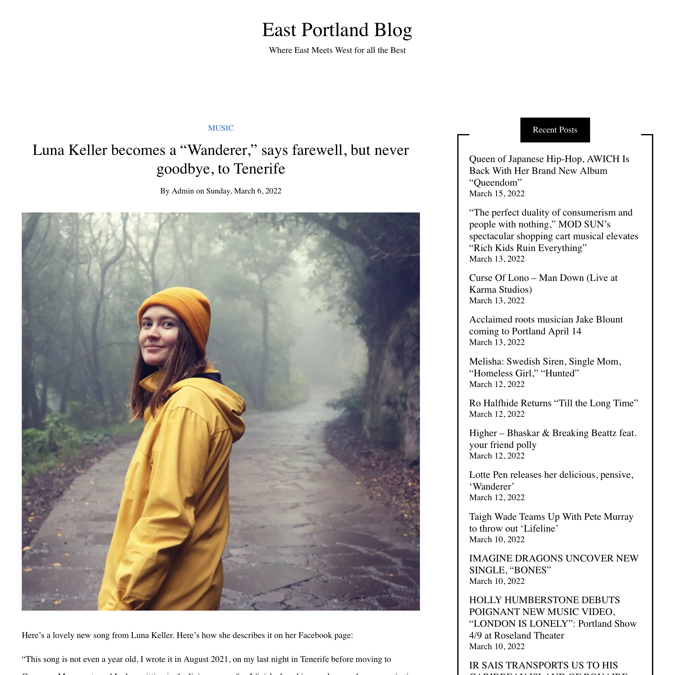 East Portland Blog - Wanderer - Luna Keller
