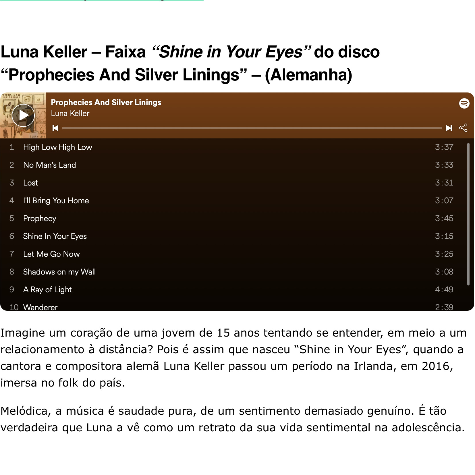 Revista Arte Brasilileira - Luna Keller - Prophecies and silver Linings