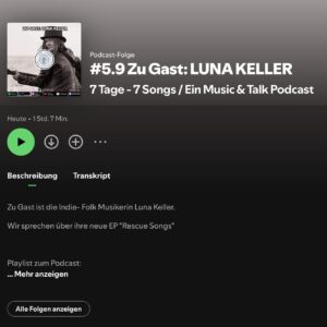 7 Tage - 7 Songs Podcast LUNA KELLER